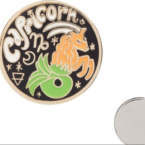 Capricorn Magnetic Lapel Pin by YELLOW OWL WORKSHOP, NWT, For Bundle Purchases - Picture 2 of 6